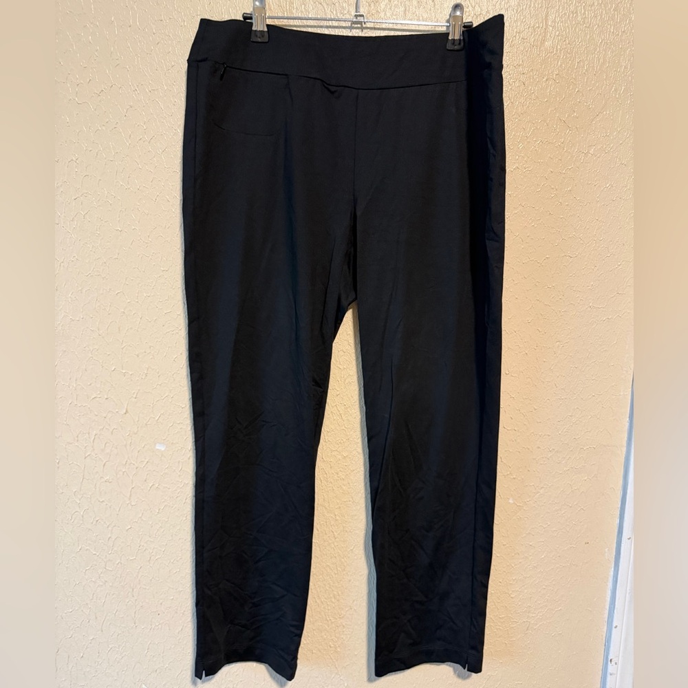 J. McLaughlin Pull On Black Pants Size Large All Over Stretchy